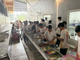 5. กิจกรรมอบรมคุณธรรมและทำบุญโปรแกรมวิชาเทคโนโลยีวิศวกรรมไฟฟ้า