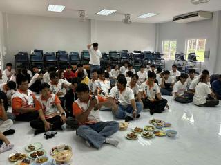 27. กิจกรรมอบรมคุณธรรมและทำบุญโปรแกรมวิชาเทคโนโลยีวิศวกรรมไฟฟ้า